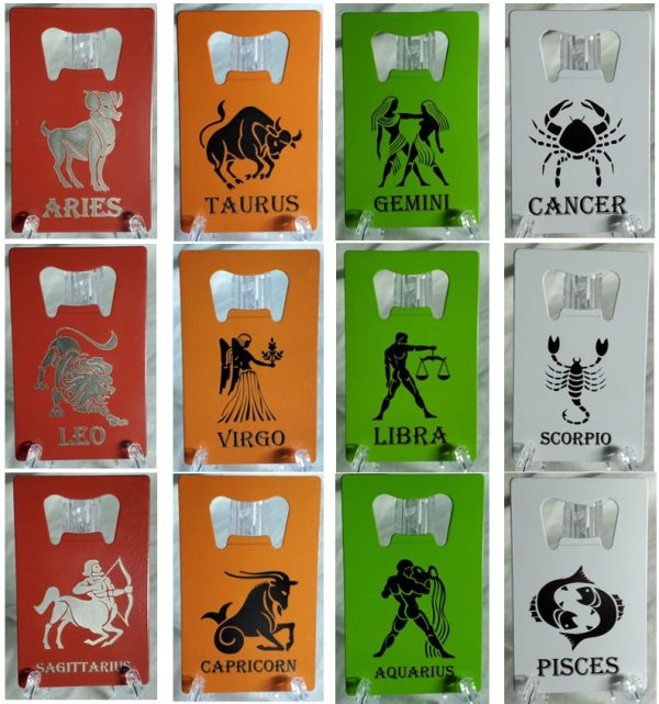 Zodiac Wallet Bottle Opener